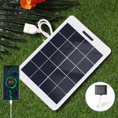 10W/15W 5V Solar Panel USB Waterproof Outdoor Camping Charger Phone Power Bank