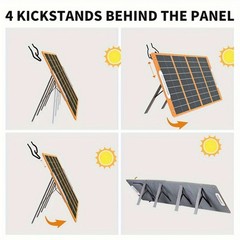 120W Portable Power Station Solar Generator with 100W Solar Panel for Outdoor RV