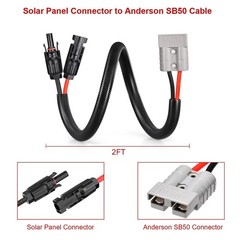 10AWG Solar Panel Connector to Anderson 50A/600V Solar Connector Cable for So…