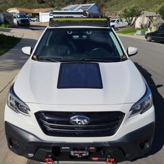 Lensun 65W 12V Hood Flexible Solar Panel for Subaru Outback 6th Gen Protect