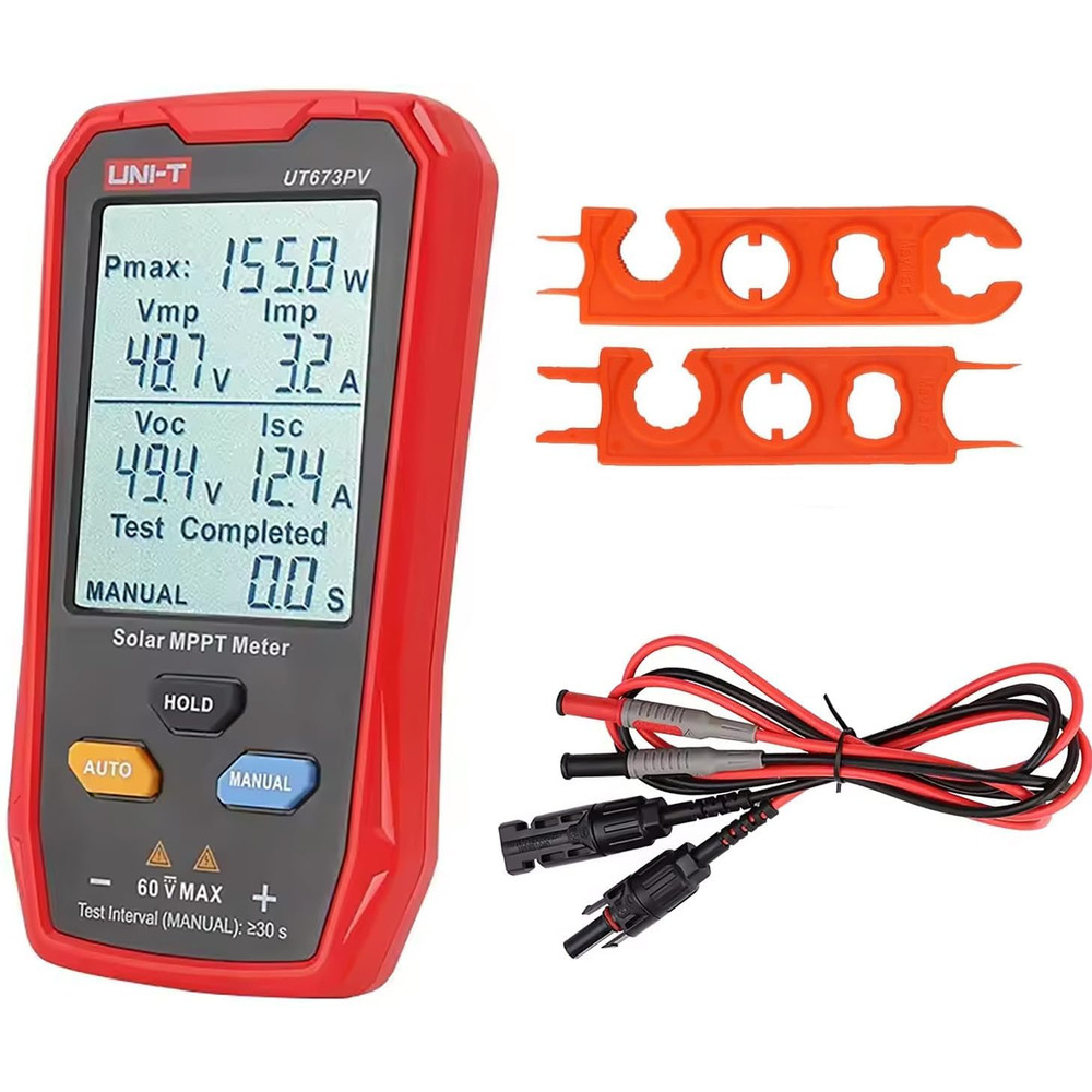 UT673PV Solar Panel Tester – 800W Multimeter with Smart MPPT & LCD Display