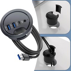 Desk Grommet Audio Interface USB Hub for Easy For Desktop Connectivity
