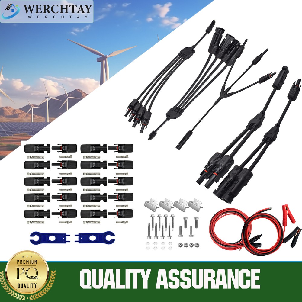 Solar Panel Y Branch Cable Connection Adapter Connector Extension Waterproof