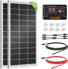 ECO-WORTHY 200W 12V Solar Panel Kit w/Charge Controller
