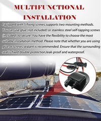 Solar Extension Cable 3ft 10AWG Waterproof Junction Box for RV Boat Camper