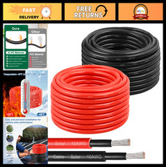 10 AWG Solar Panel Extension Cable 60Ft Tinned Copper Wire for RV, Boat, Outdoor