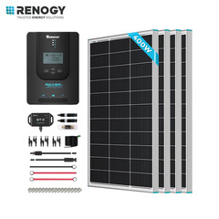 Renogy 400W 12V Solar Premium Kit (4x100W Panel+40A MPPT+Bluetooth) For RV/Cabin
