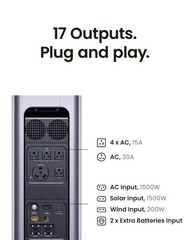 3000W Portable Power Station 110V/ 220V Bettery Supply UPS Build Inverter
