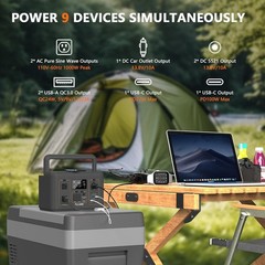 ALLWEI 500W Solar Generator with 100W Solar Panel, 512Wh LiFePO4 Portable Power