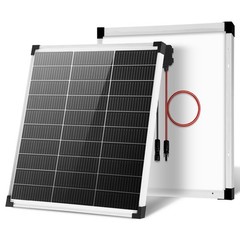 50W Monocrystalline Solar Panel 18V N-Type 16BB, High Efficiency for RV, Marine,