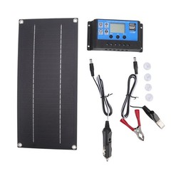 Waterproof 12V Solar Battery Charger Kit, 600W 18V Maintainer for Marine & Farmi