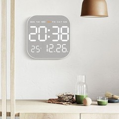 LED Digital Alarm Clock with Temperature and Day Display Adjustable Brightness