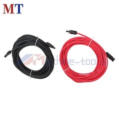 4mm² 20M Solar Extension Wire Red+Black with M4 Plug Kit