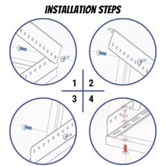 2pcs Solar Panel PV Mounting Brackets Kit System Aluminum Alloy Adjustable Tilt