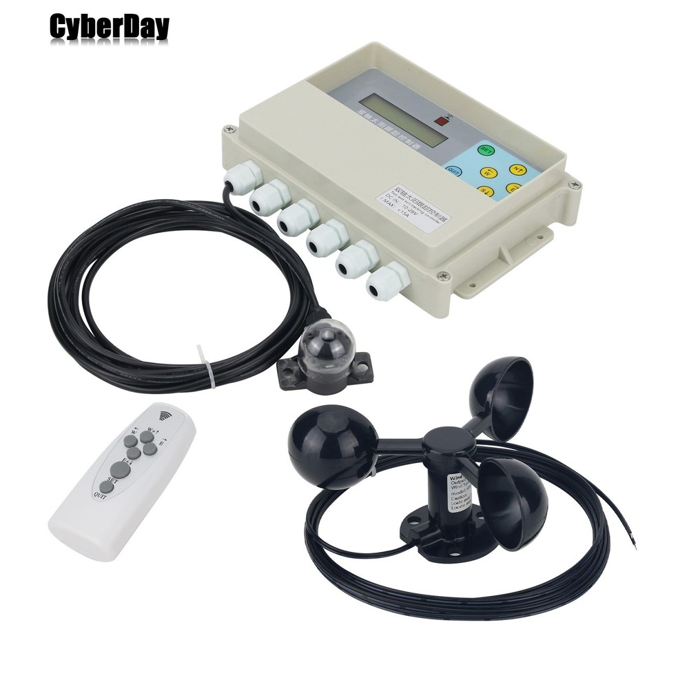 Dual Axis Solar Tracker Controller Automatic w/Remote Control Wind Speed Sensor