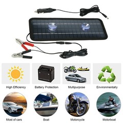 12V 4.5W Portable Solar Panel Power Car Boat Battery Charger Backup Outdoor QHWF