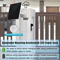 3W/5V Solar Panel with Built-In 4000Mah Battery,Usb-C Port,Ip65,13.2Ft/4M Chargi