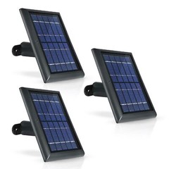 Solar Power Panel for Wyze Cam Outdoor Security Outdoor Camera (3 Pack) – Black