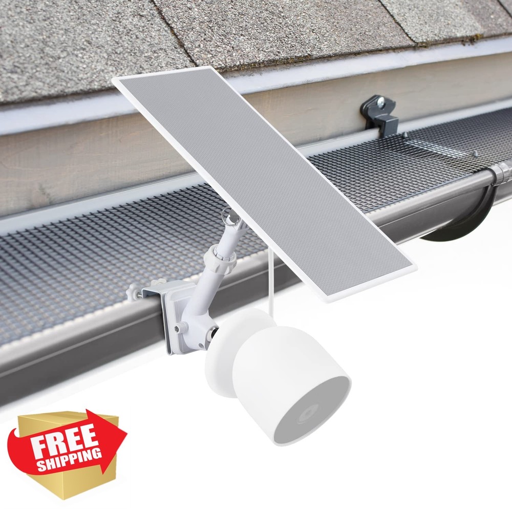 Wasserstein Gutter Mount for Nest Cam Battery Solar Panel
