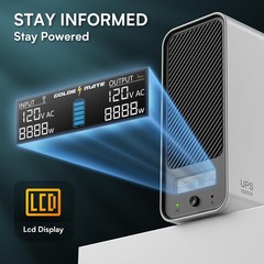 Goldenmate Back-UPS 1000VA/800W LiFePO4 Battery Backup UPS Pure Sine Wave