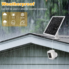 Solar Panel Charger for Ring Camera, Compatible with Ri Ng Stick up Cam Battery,