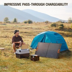 Travel-Friendly 500W Solar Generator with 2 AC Outlets – Lightweight & Versatile