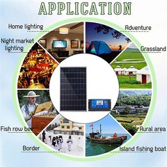 10W Solar Panel 12V Solar Battery Trickle Charger 100A W/ Controller Maintainer