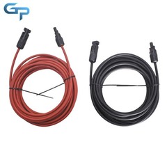 Solar Panel Extension Cable Wire Connector 12AWG 1 Pair 30 FT Black + Red