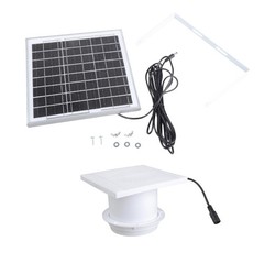 Solar Powered 4 Inch Plastic Ventilation Fan With 8W Panel For Outdoor Sheds