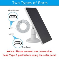 2 Pack Solar Panels Compatible with WYZE Battery Cam Pro, Solar Panels for Wirel