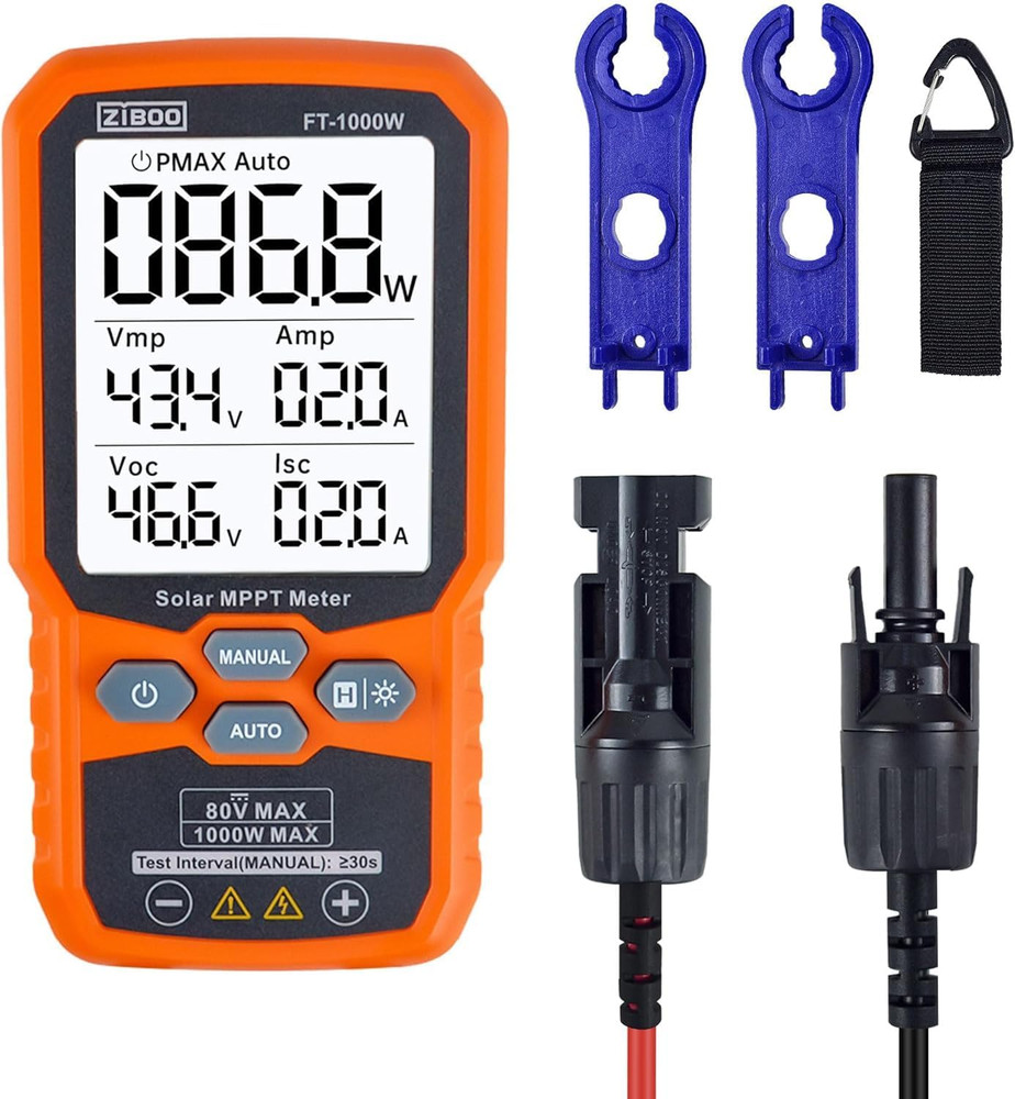 FT-1000W Solar Panel Tester MPPT Meter – 1000W Max Power, 80V/35A PV Module Test