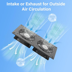Fanspex Solar 2 Fan Kit, Waterproofed Solar Powered Fans for Outdoor Chicken Coo