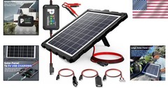 20W 12V Solar Battery Charger with USB Port – Intelligent Charge Controller