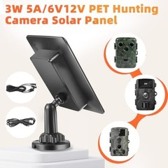 Solar Panel Kit for Trail Cameras – 3W, 5000mAh Battery, IP66 Waterproof, Huntin