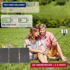30W Foldable Solar Panel with Type-C USB 3.0 and DC Outputs 23.1% High Efficienc