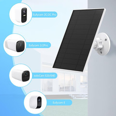 Solar Panel for Eufy Camera,6W Solar Panel for Eufy E,2C/2C Pro,2/2Pro,E20/E40,S