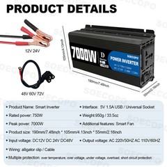 Complete 7000W Off-Grid Solar Kit 7000W Inverter 2pcs 300W Solar Panels 110V/2ta