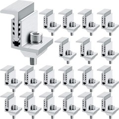 Solar Panel End Clamp Mounting Kit – 20 Pack