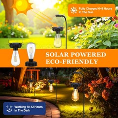 Solar Light Replacement Top 2 Pack, IP55 Waterproof, 3.15in 8cm, Black