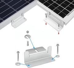 Solar Panel Mounting Brackets Z Bracket, with Nuts and Bolts,Suitable for 50W to