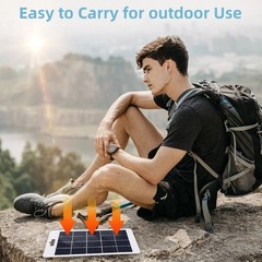 5W Portable Solar Panel Power USB Maintainer Outdoor Battery Cell Phone Charger