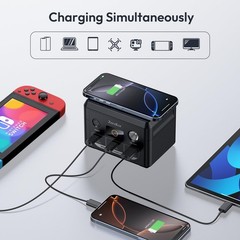 100W Portable Power Station, 30000mAh LiFePO4 Battery, USB C Fast Charge, Campin