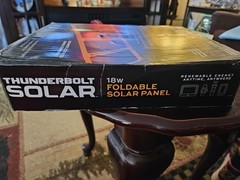 Thunderbolt 18W Foldable Solar Panel Item 57968
