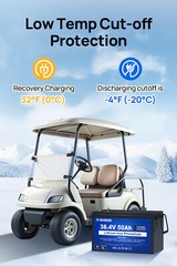 36V 50Ah Lithium Bluetooth Battery Smart Monitor Trolling Motor Solar