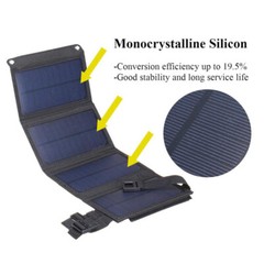 20W Outdoor Portable Fold Solar Panel Charger USB Power Supply For Mobile Phone