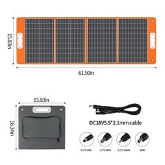 Flashfish Portable 100W Solar Panel DC PD Type-C QC3.0 Output Solar Charger