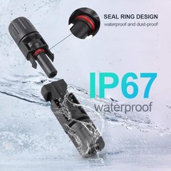 Solar Panel Connector Kit 40PCS PV IP67 Waterproof 1000V 30A 10AWG Male Female