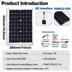 8000W Solar System DC12V/24V to 110V/220V Off-Grid Inverter System 100A 500WbS