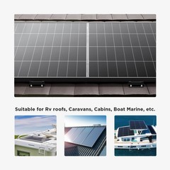 Callsun Solar Panel Mounting Z Brackets, Black Aluminum 8-Pack Set