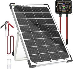Efficient 30W Solar Panel Kit w/ 10A MPPT Controller for Car, RV & Boat Charging